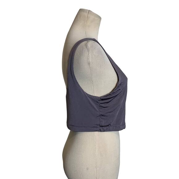 Free People Intimates purple gray cropped tank top size M - Picture 7 of 10